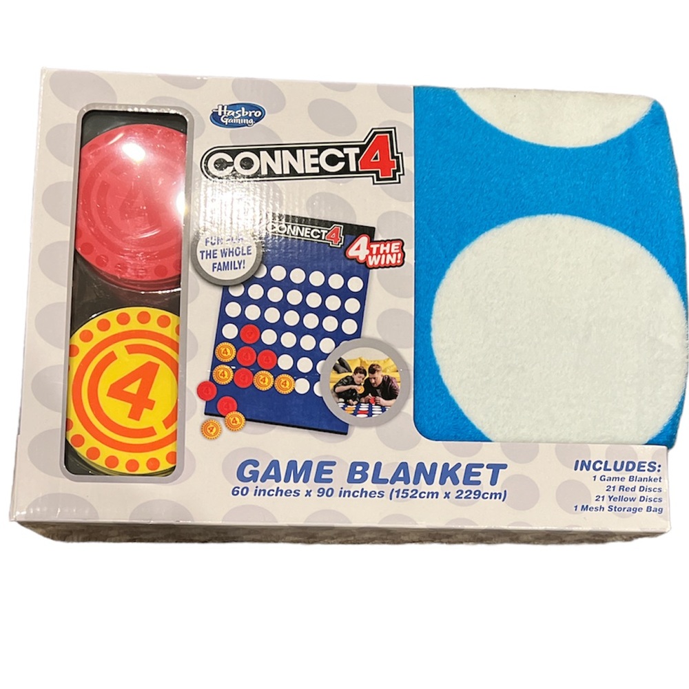 Hasbro Connect Four 60 x 90 Inch Game Blanket - Family Fun Game